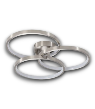 Bud's Warehouse 55597 Ceiling Light Silver Indoor Led Semi-flush Mount Light Metal