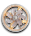 55601 Gold & White Ceiling Fan With Light