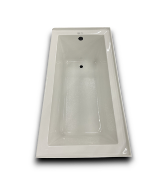 Bud's Warehouse 55603 Sitka White Acrylic Rectangle Alcove Soaking Bathtub Left Drain