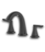55604 Black 2-handle Widespread Bathroom Faucet