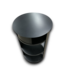 55605 Indoor 3-tier Metal Round Side Table With Sliding Door Matte Black