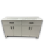 55607 Dolton True White Undermount Double Sink Bathroom Vanity 60"