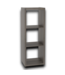 55618 Graphite Gray Wood Laminate 3 Cube Organizer