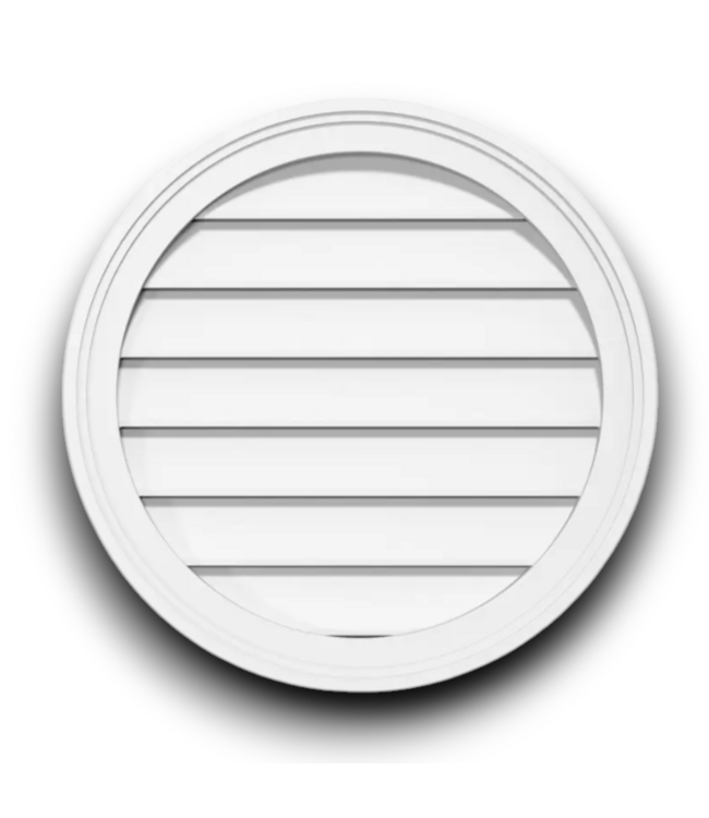 55621 White Round Pvc Gable Vent 26" X 26"