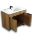 55622 Golden Oak 30" Bathroom Vanity And White Ceramic Top
