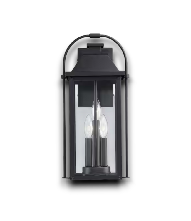 55627 Black 3-light Outdoor Lantern