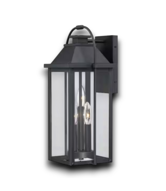 Bud's Warehouse 55627 Black 3-light Outdoor Lantern