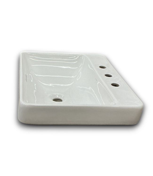 55628 White Rectangle Vessel Sink 23"