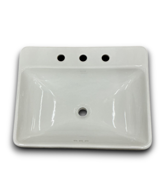 Bud's Warehouse 55628 White Rectangle Vessel Sink 23"