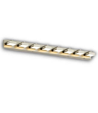 Bud's Warehouse 55629 55” 8 Light Brushed Nickel Led Vanity Light