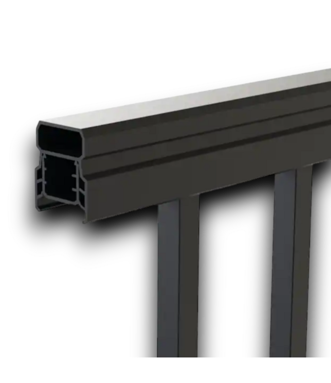 55630 Black Aluminum Deck Rail 2-pack 8-ft X 36-in