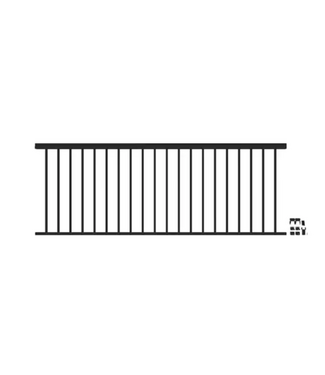 Bud's Warehouse 55630 Black Aluminum Deck Rail 2-pack 8-ft X 36-in
