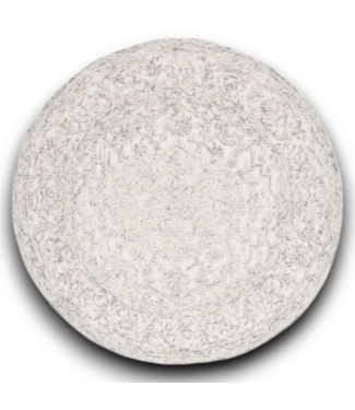 Bud's Warehouse 55641 Ivory Charcoal 6x6 Round Area Rug