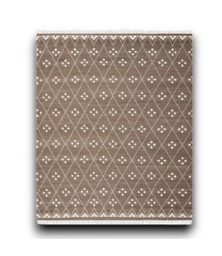 Bud's Warehouse 55642 8 X 10 Natural Kilim Brown Ivory Area Rug