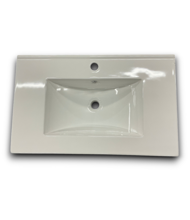 55622 Golden Oak 30" Bathroom Vanity And White Ceramic Top