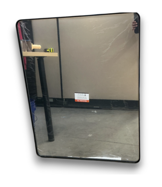 Bud's Warehouse 55643 36 X 28 Black Metal Frame Mirror