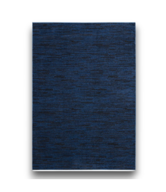 Bud's Warehouse 55652 5’ X 7’ Dark Blue And Black In And Outdoor Rug