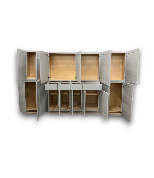 55680 10 Piece Wintucket Cool Gray Cabinet Set