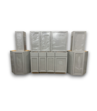 Bud's Warehouse 55680 10 Piece Wintucket Cool Gray Cabinet Set