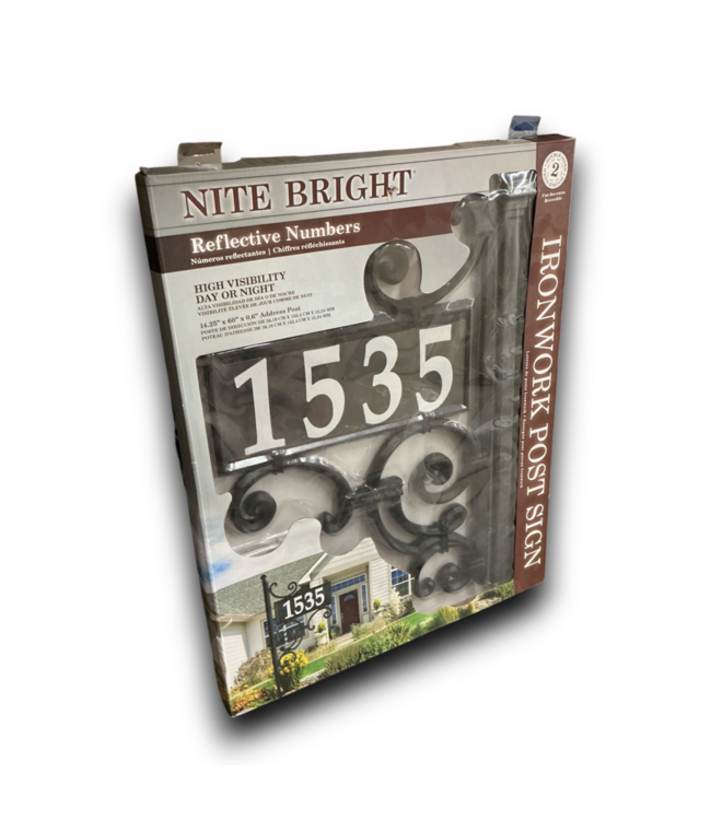 55682 Black And White Reflective Post Sign