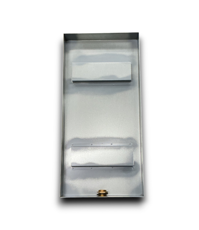 55683 Galvanized Steel With Brass Drain Drip Pan
