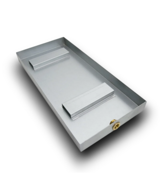 Bud's Warehouse 55683 Galvanized Steel With Brass Drain Drip Pan