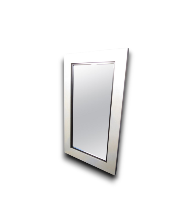 55688 Champagne & Dark Brown Framed Mirror