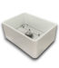 55689 White Glossy Fireclay Apron Kitchen Sink 24"