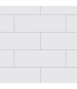 Bud's Warehouse 55690 120 Sq. Ft. White Ceramic Wall Tile 4” X 12”