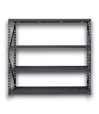 Bud's Warehouse 55691 4-tier Black Industrial Duty Customizable Shelf