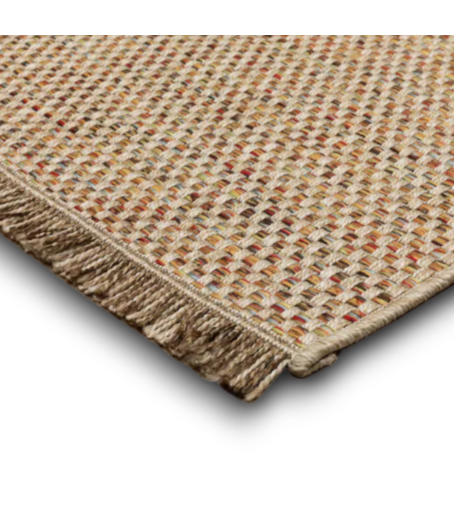 55692 Tan Flatweave Indoor/outdoor Area Rug 5' X 8'