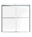 55695 Sapphire Chrome Semi-frameless Bypass Sliding Bathtub Door 56" To 60"w