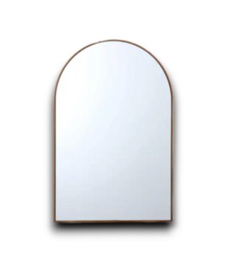 Bud's Warehouse 55703 24 X 36” Arch Warm Walnut Wall Mirror