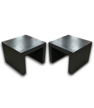 Bud's Warehouse 55708 Black Aluminum Table/bench Set Of 2