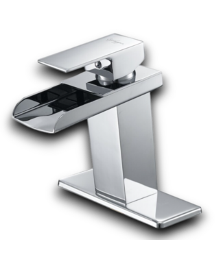 Bud's Warehouse 55710 Quadrascape Polished Chrome Single Handle Waterfall Bathrrom Faucet