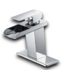 55710 Quadrascape Polished Chrome Single Handle Waterfall Bathrrom Faucet