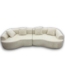 55723 Beige Curvy Sofa 104"l