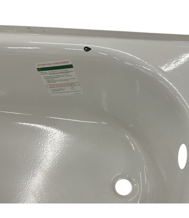 55719 White Soaking Bathtub Rh Drain 30" X 60"