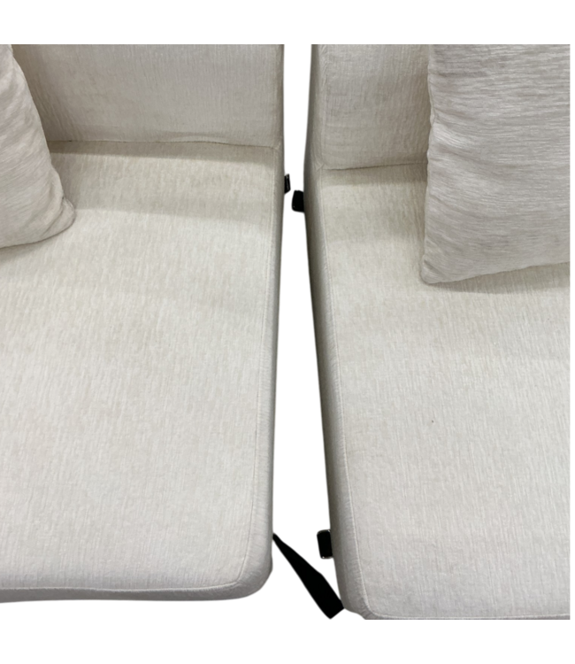 55723 Beige Curvy Sofa 104"l
