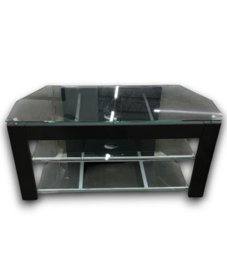 Bud's Warehouse 55715 Clear Glass & Black Entertainment Center 48"