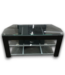 55715 Clear Glass & Black Entertainment Center 48"
