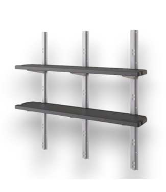 Bud's Warehouse 55732 10” X 50” Black Resin Storage Shed Shelf