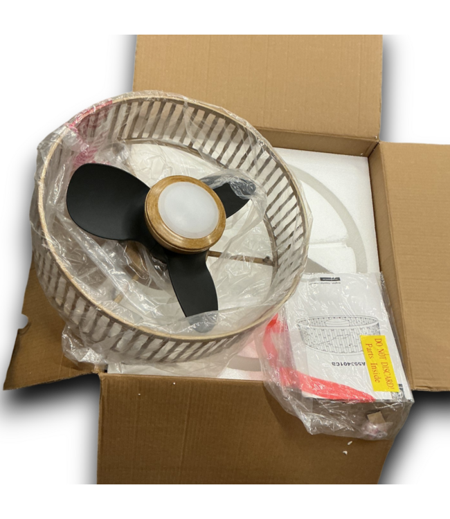 55734 19.5” Brown Ceiling Fan With Remote Control