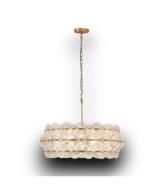 Bud's Warehouse 55736 6 Light Gold Glam Crystal Glass Pendant Light