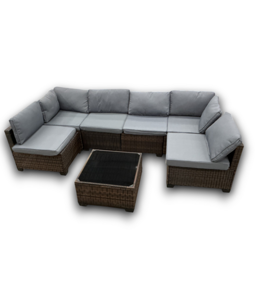 Bud's Warehouse 55745 Wicker Outdoor Patio Set Of 7-pcs