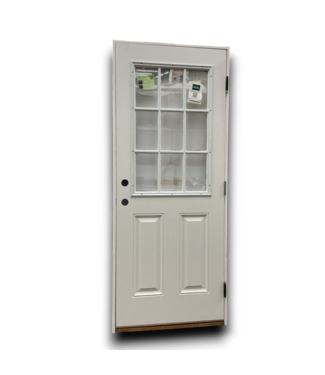Bud's Warehouse 55751 32 X 80 White Steel Exterior Door 9 Lite