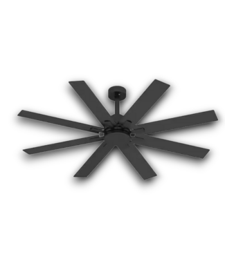 Bud's Warehouse 55761 Indoor Outdoor 65" Black 8 Blade Ceiling Fan With Remote