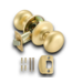 55762 Satin Gold Interior Bed And Bath Door Knob Pack