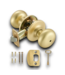55764 Satin Gold Bed Bath Privacy Door Handle