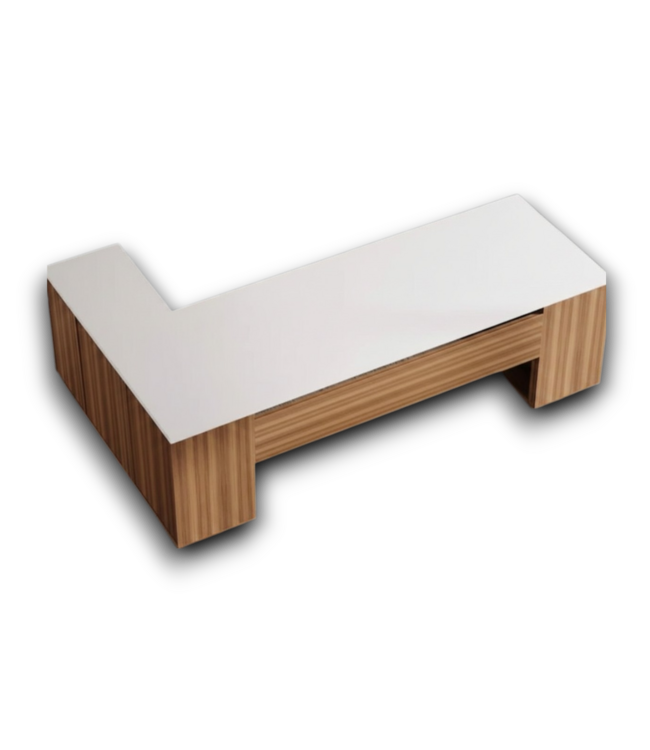 55754 L Shaped Executive Extra Large Modern Office Desk With File